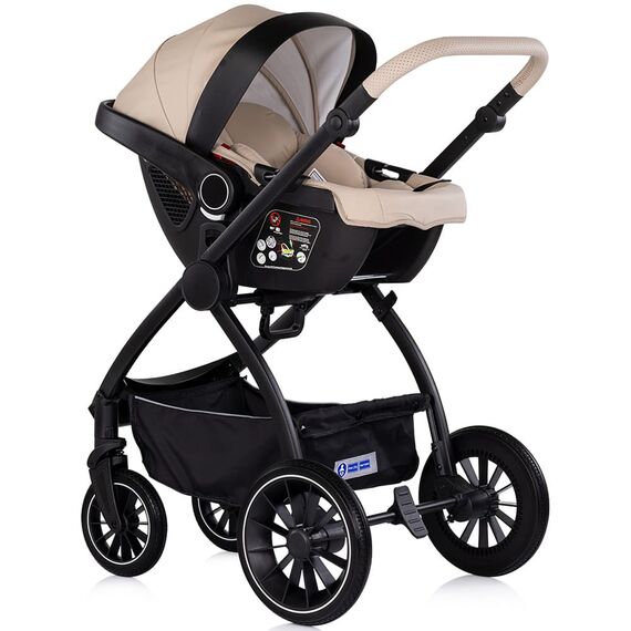 Carucior Chipolino Prestige 3 in 1 latte, Culoare: Crem, Model: 3 in 1 - poza 9 - ExclusivMAG.ro