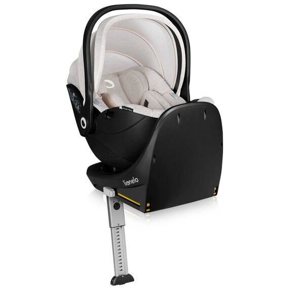 Scoica auto, Lionelo, Moxie, i-Size, Include baza rotativa 360 cu picior de fixare, 40-87 cm, R129, Bej, Culoare: Bej, Grupa: 0-13kg (0 luni - 12 luni) - poza 9 - ExclusivMAG.ro