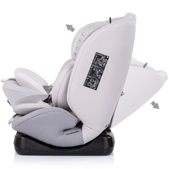 Scaun auto Chipolino Mondial I-Size 40-150 cm platinum, Culoare: Gri deschis, Grupa: 0-36kg (0 luni - 12 ani) - poza 4 - ExclusivMAG.ro