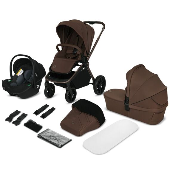 Cărucior 3 în 1 Lionelo Mika Plus - Mocha Mousse, Culoare: Multicolor, Model: 3 in 1 - poza 3 - ExclusivMAG.ro