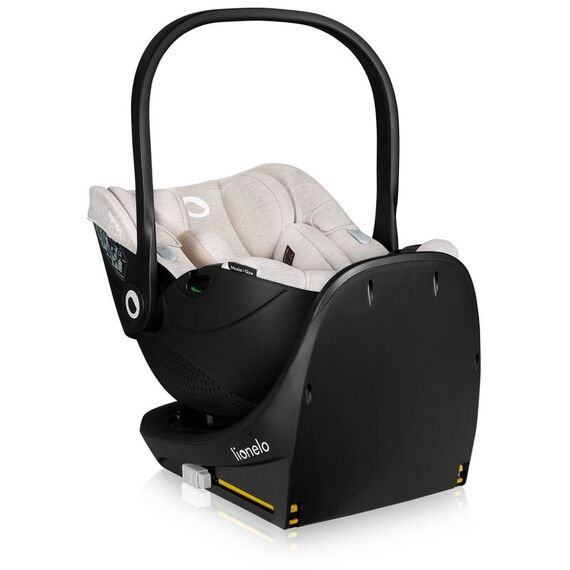 Scoica auto, Lionelo, Moxie, i-Size, Include baza rotativa 360 cu picior de fixare, 40-87 cm, R129, Bej, Culoare: Bej, Grupa: 0-13kg (0 luni - 12 luni) - poza 8 - ExclusivMAG.ro