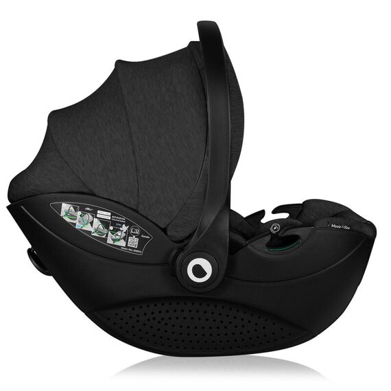 Scoica auto, Lionelo, Moxie, i-Size, 40-87 cm, Conform cu R129, Negru, Culoare: Negru, Grupa: 0-13kg (0 luni - 12 luni) - poza 6 - ExclusivMAG.ro
