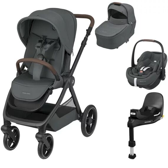 Sistem 4 in 1 Maxi-Cosi OXFORD Twillic Graphite, Culoare: Gri, Model: 4 in 1  - ExclusivMAG.ro