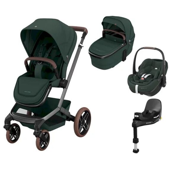 Sistem 4 in 1 Maxi-Cosi FAME Twillic Green, Culoare: Verde inchis, Model: 4 in 1  - ExclusivMAG.ro