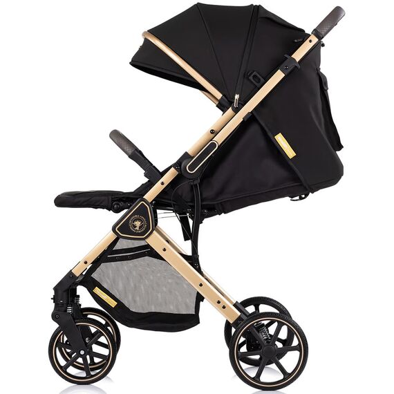 Carucior sport Chipolino Omnia cu maner reversibil noir, Culoare: Negru/Auriu, Model: sport - poza 5 - ExclusivMAG.ro