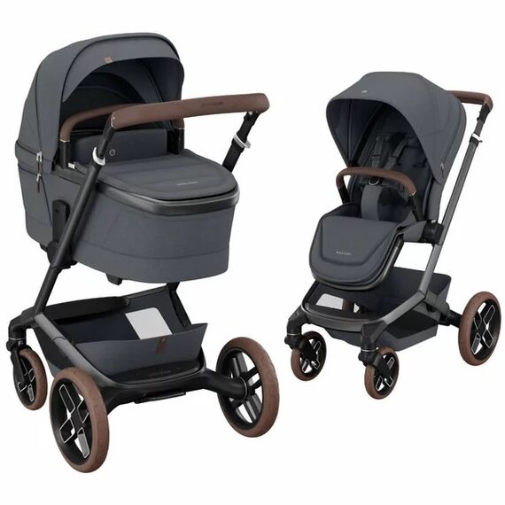 Carucior 2 in 1 Maxi-Cosi FAME Twillic Graphite, Culoare: Gri, Model: 2 in 1  - ExclusivMAG.ro