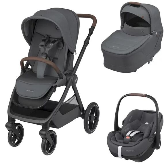 Sistem 3 in 1 Maxi-Cosi OXFORD Twillic Graphite, Culoare: Gri, Model: 3 in 1  - ExclusivMAG.ro