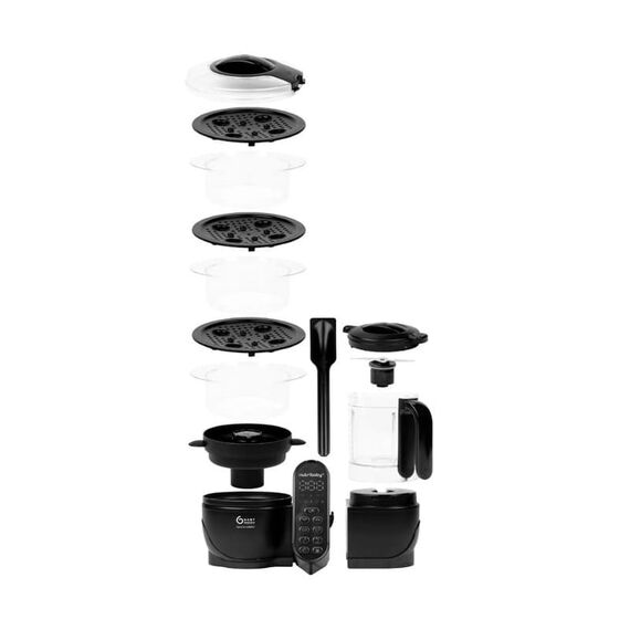 Robot multifunctional 5 in 1 Babymoov Nutribaby (+) XL, Mineral Black - poza 3 - ExclusivMAG.ro
