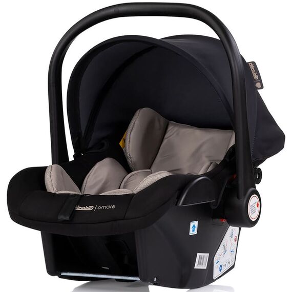 Carucior Chipolino Amore 3 in 1 noir, Culoare: Negru/Auriu, Model: 3 in 1 - poza 13 - ExclusivMAG.ro