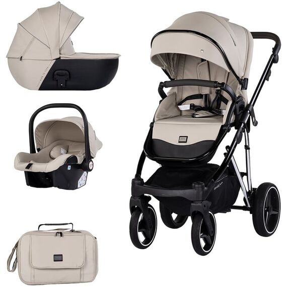Carucior Chipolino Imperium 3 in 1 cashmere, Culoare: Bej, Model: 3 in 1  - ExclusivMAG.ro