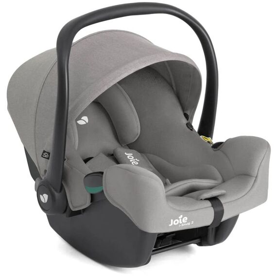 Joie - Scoica auto i-Snug 2 cu tetiera reglabila, 40-75 cm, Quartz, testata ADAC si certificata R129, Culoare: Gri deschis, Grupa: 0-13kg (0 luni - 12 luni)  - ExclusivMAG.ro