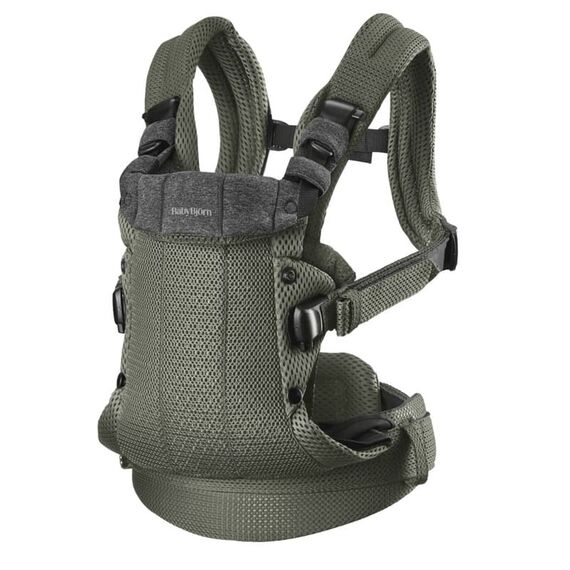 BabyBjorn - Marsupiu anatomic cu multiple pozitii de purtare colectia Harmony, 3D Mesh, Dark Green, Culoare: Verde inchis  - ExclusivMAG.ro