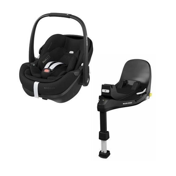 Scaun Auto I-Size Maxi-Cosi PEBBLE 360 PRO2 + Baza Auto FAMILYFIX 360 PRO TWILLIC BLACK, Culoare: Negru, Grupa: 0-13kg (0 luni - 12 luni)  - ExclusivMAG.ro