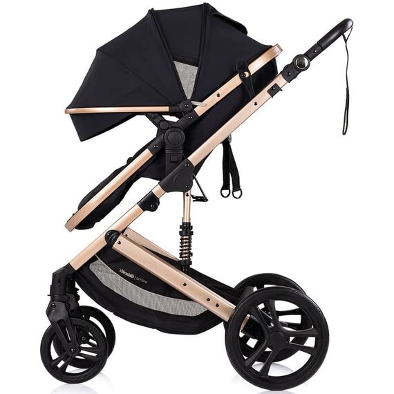 Carucior Chipolino Amore 2 in 1 noir, Culoare: Negru/Auriu, Model: 2 in 1 - poza 6 - ExclusivMAG.ro