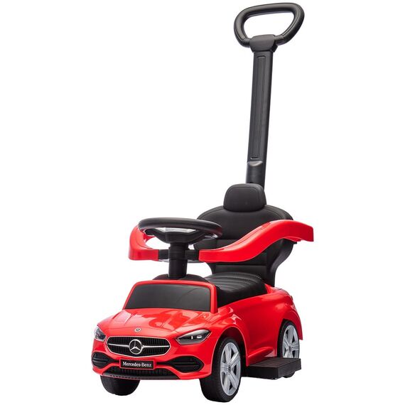 Masinuta de impins Chipolino Mercedes Benz C-Class cu maner red, Culoare: Rosu  - ExclusivMAG.ro