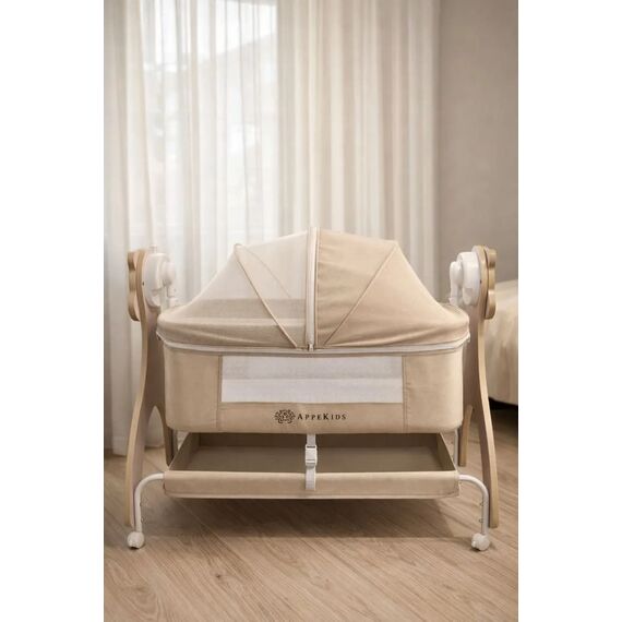 Patut Multifunctional cu leganare electrica, sunete si Bluetooth, AppeKids - Buggy - poza 3 - ExclusivMAG.ro