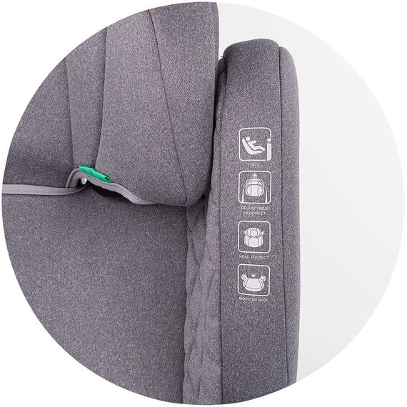 Scaun auto Chipolino Cyber I-Size 100-150 cm platinum, Culoare: Gri, Grupa: 15-36kg (4 ani - 12 ani) - poza 8 - ExclusivMAG.ro