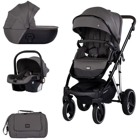 Carucior Chipolino Imperium 3 in 1 charcoal, Culoare: Gri/Negru, Model: 3 in 1  - ExclusivMAG.ro