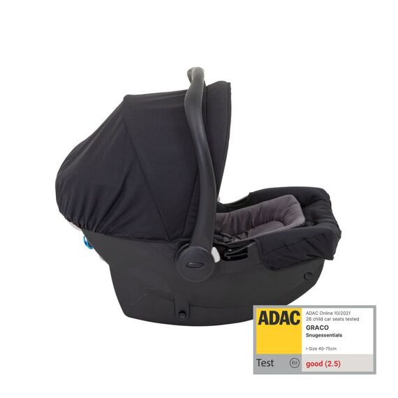Scoica auto Graco SnugEssentials Midnight Black, 40-75 cm, testata ADAC si certificata R129 - poza 3 - ExclusivMAG.ro