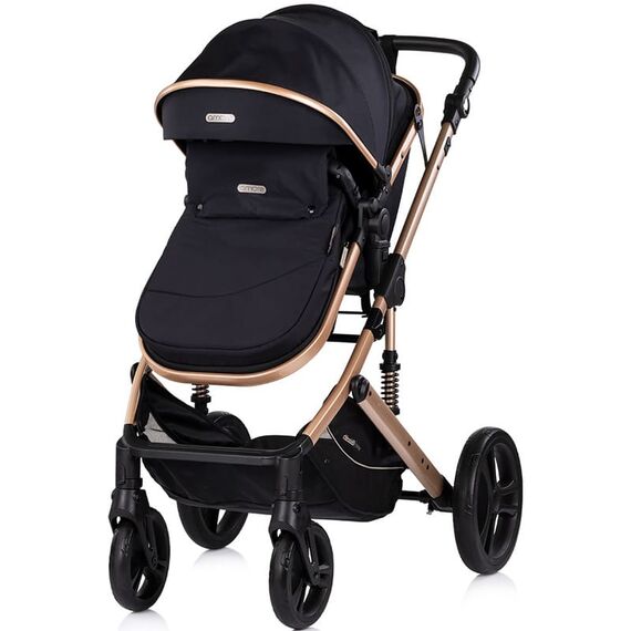 Carucior Chipolino Amore 2 in 1 noir, Culoare: Negru/Auriu, Model: 2 in 1 - poza 3 - ExclusivMAG.ro
