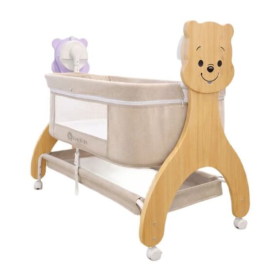Patut Multifunctional cu leganare electrica, sunete si Bluetooth, AppeKids - Buggy  - ExclusivMAG.ro