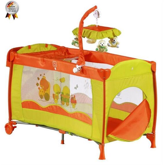 Patut pliant Sleeper Deluxe Orange - Babygo  - ExclusivMAG.ro