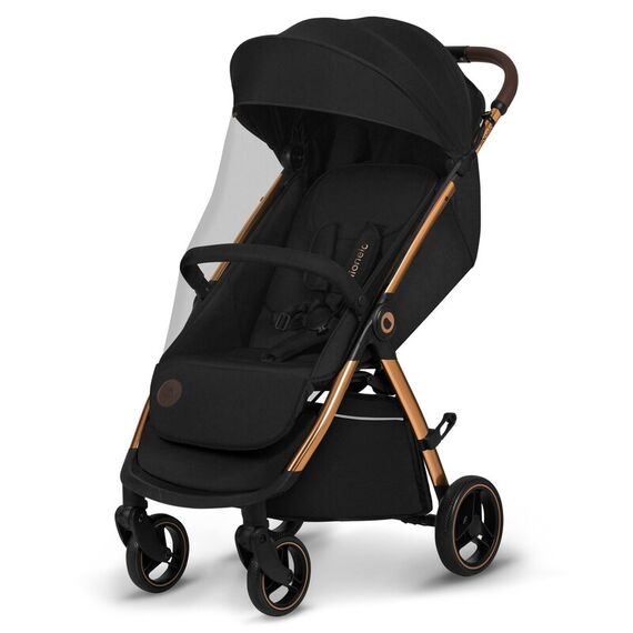 Carucior sport, Lionelo, Ingrid, Pana la 22 Kg, 6 luni+, Negru, Culoare: Negru/Auriu, Model: sport - poza 6 - ExclusivMAG.ro