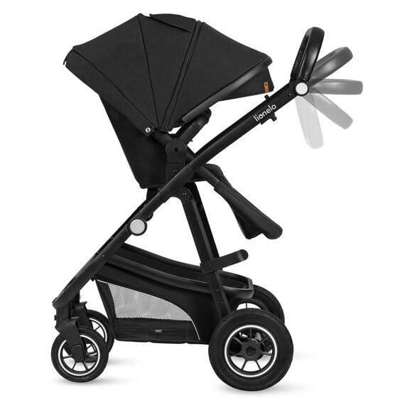 Carucior 3 in 1 Lionelo Bianka - Negru, Culoare: Negru, Model: 3 in 1 - poza 5 - ExclusivMAG.ro