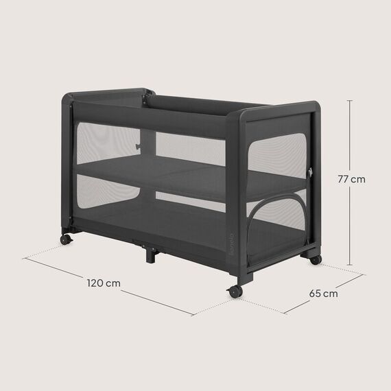 Patut multifunctional, Lionelo, Patty, 5 in 1, 0- 36 luni, Co-sleeper, Tarc de joaca, Patut de calatorie, Gri - poza 9 - ExclusivMAG.ro
