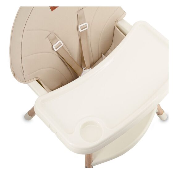 Scaun de masa copii Momi Reki, Piele ecologica, Beige, Culoare: Bej - poza 5 - ExclusivMAG.ro