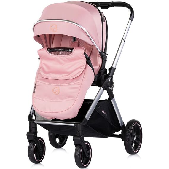 Carucior Chipolino Euphoria 3 in 1 powder pink, Culoare: Roz, Model: 3 in 1 - poza 4 - ExclusivMAG.ro