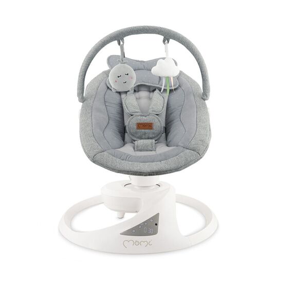 Balansoar electric pentru bebelusi cu sezut rotativ 360 grade , Momi Pearl - Grey, Culoare: Gri - poza 2 - ExclusivMAG.ro