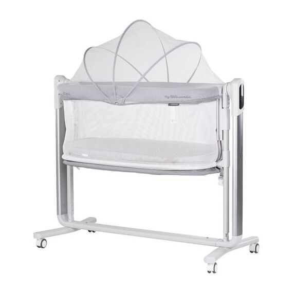 Leagan electric si patut pentru copii Chipolino Ultima cu laterala culisanta grey, Culoare: Gri  - ExclusivMAG.ro