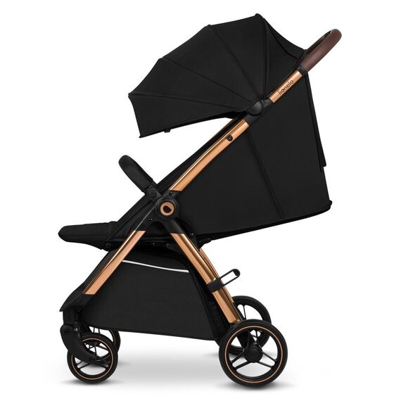 Carucior sport, Lionelo, Ingrid, Pana la 22 Kg, 6 luni+, Negru, Culoare: Negru/Auriu, Model: sport - poza 5 - ExclusivMAG.ro
