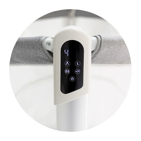 Leagan electric si patut pentru copii Chipolino Ultima cu laterala culisanta grey, Culoare: Gri - poza 6 - ExclusivMAG.ro