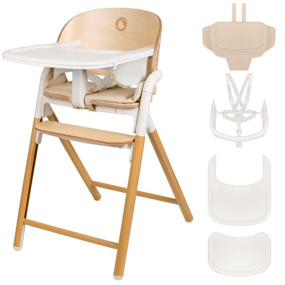 Scaun de masa multifunctional Celia, Lionelo, Din lemn de fag, 6 luni- adult, Alb/Natural, Culoare: Natur - poza 7 - ExclusivMAG.ro