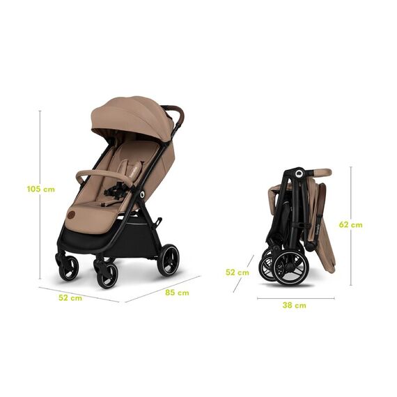 Carucior sport, Lionelo, Ingrid, Pana la 22 Kg, 6 luni+, Bej, Culoare: Bej, Model: sport - poza 8 - ExclusivMAG.ro