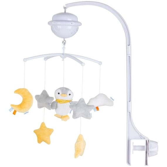 Carusel muzical pentru patut cu proiector Chipolino Penguin  - ExclusivMAG.ro