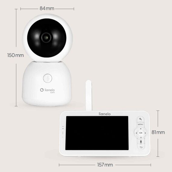 Video monitor, Lionelo, Babyline 9.2. AI, 5 inch, Camera Full HD, Zoom digital 4x, Tehnologia AI cu detectare a miscarii, Alb - poza 10 - ExclusivMAG.ro
