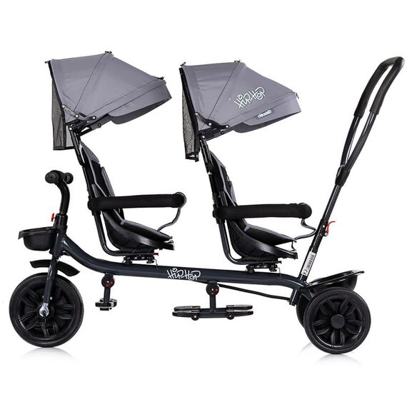 Tricicleta gemeni Chipolino Hip Hop platinum, Culoare: Gri - poza 4 - ExclusivMAG.ro