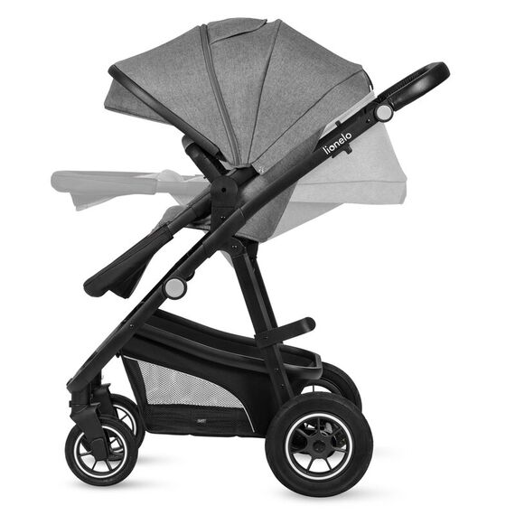 Carucior 3 in 1 Lionelo Bianka - Gri, Culoare: Gri, Model: 3 in 1 - poza 6 - ExclusivMAG.ro