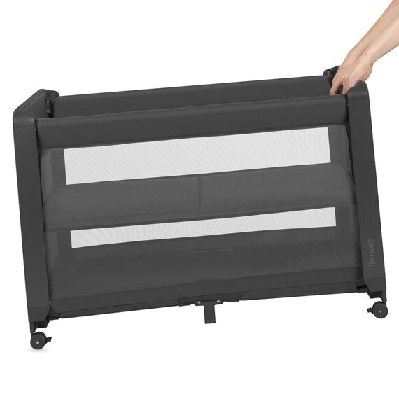Patut multifunctional, Lionelo, Patty, 5 in 1, 0- 36 luni, Co-sleeper, Tarc de joaca, Patut de calatorie, Gri - poza 4 - ExclusivMAG.ro