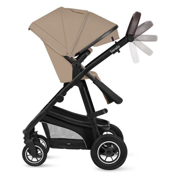 Carucior 3 in 1 Lionelo Bianka - Bej, Culoare: Crem, Model: 3 in 1 - poza 7 - ExclusivMAG.ro