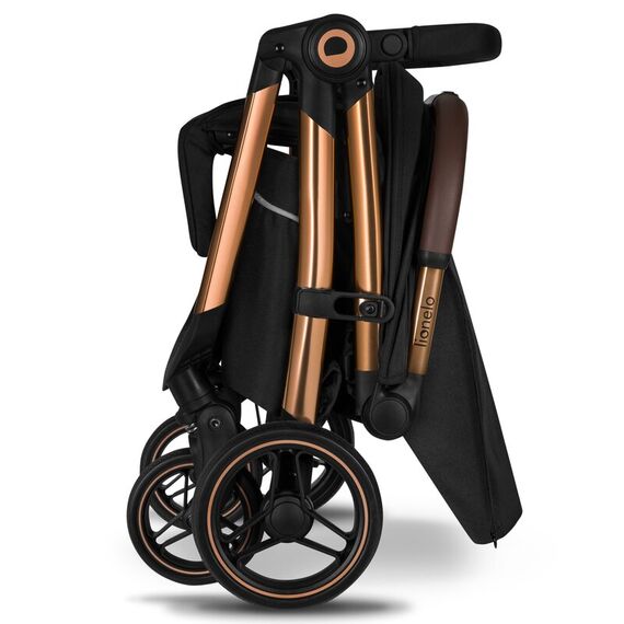 Carucior sport, Lionelo, Ingrid, Pana la 22 Kg, 6 luni+, Negru, Culoare: Negru/Auriu, Model: sport - poza 7 - ExclusivMAG.ro