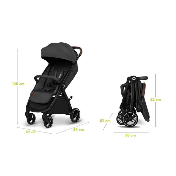 Carucior sport, Lionelo, Ingrid, Pana la 22 Kg, 6 luni+, Gri, Culoare: Gri, Model: sport - poza 8 - ExclusivMAG.ro