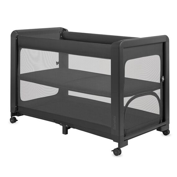 Patut multifunctional, Lionelo, Patty, 5 in 1, 0- 36 luni, Co-sleeper, Tarc de joaca, Patut de calatorie, Gri  - ExclusivMAG.ro