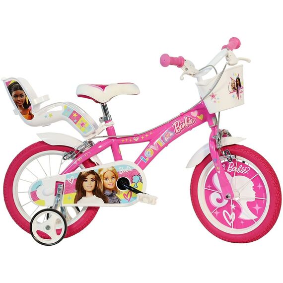 Bicicleta copii Dino Bikes 16" Barbie, Culoare: Roz, Dimensiuni: 16 inch  - ExclusivMAG.ro