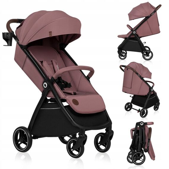 Carucior sport, Lionelo, Ingrid, Pana la 22 Kg, 6 luni+, Roz, Culoare: Roz, Model: sport - poza 2 - ExclusivMAG.ro