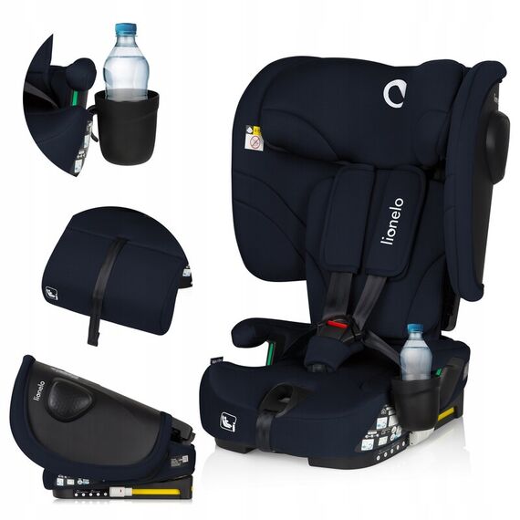 Scaun auto pliabil, Lionelo, Nelly, i-Size, 76- 150 cm, Albastru, Culoare: Albastru, Grupa: 9-36kg (9 luni - 12 ani) - poza 12 - ExclusivMAG.ro