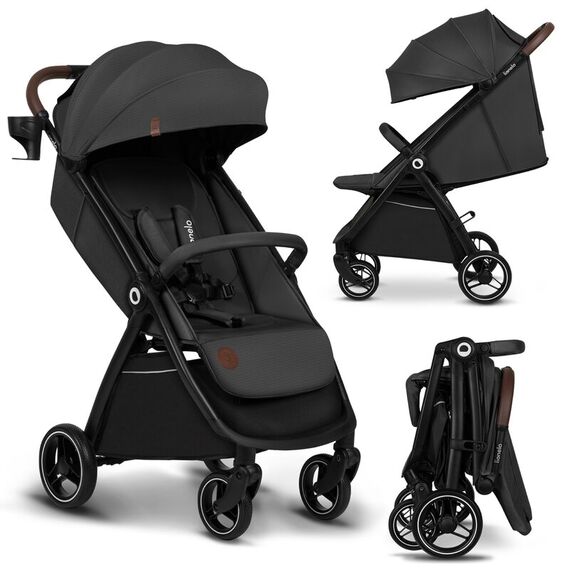 Carucior sport, Lionelo, Ingrid, Pana la 22 Kg, 6 luni+, Gri, Culoare: Gri, Model: sport - poza 2 - ExclusivMAG.ro